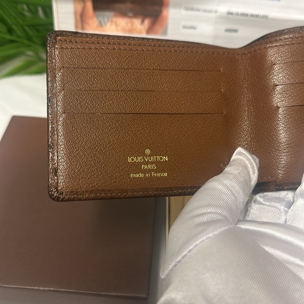 ποΈHOST PICKπ Authentic LOUIS VUITTON Ostrich Bifold Wallet,Rare Piece, PreOwned - Picture 17 of 17